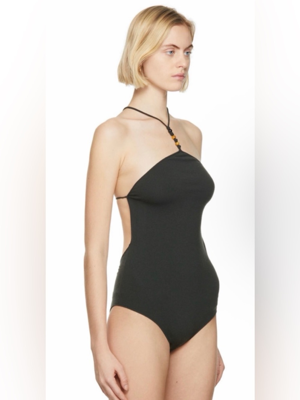 Bottega Veneta Women Black Stretch Cashmere Blend Bodysuit